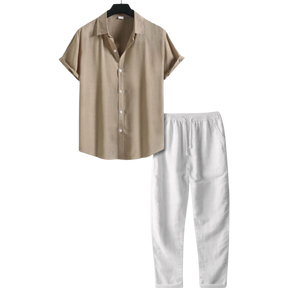 Conjunto Amalfi Raffinato | Camisa + Calça de Linho