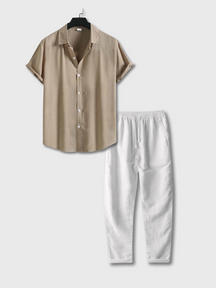 Conjunto Amalfi Raffinato | Camisa + Calça de Linho